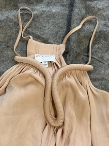 Witchery Dress Size 10 Pink Musk Beige Mid Length Cool Detail - Picture 1 of 5