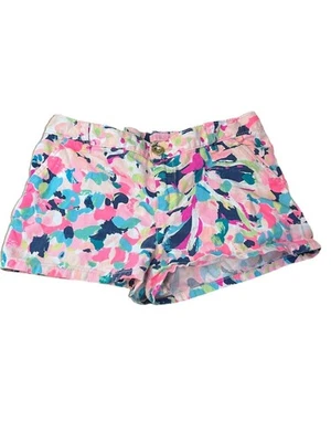 Шорты для девочек Lilly Pulitzer Pina Colada размер 12 регулируемая талия ярко-розовые - Изображение 1 из 3