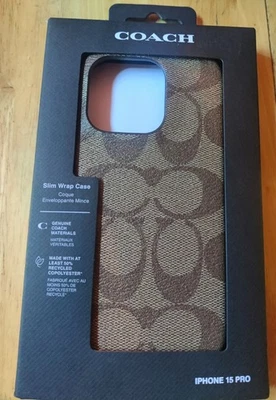 Funda Teléfono Coach Folio Marrón/Tostado iPhone 15 Pro Nueva Foto 1 de 3