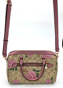 Coach Rowan Womens Multicolor Prairie Rose Crossbody Strap Satchel Bag 2022-2717 - Picture 1 of 10