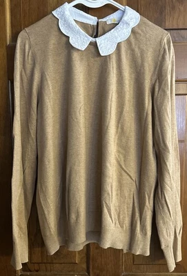 Suéter de algodón Boden para mujer talla XL cuello estampado  Foto 1 de 4