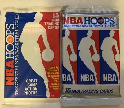 10Pks-1989-1993 Unopened Vintage NBA Basketball Cards NEW Fact. Sealed 138+Cards - Image 1 of 4