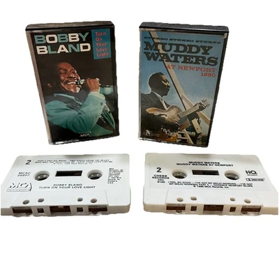 Set Of 2 Blues Cassette Tapes Musdy Waters & Bobby Blue Bland - Imagem 1 de 4