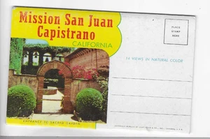 CARPETA POSTAL-MISIÓN SAN JUAN CAPISTRANO, CALIFORNIA - Imagen 1 de 2