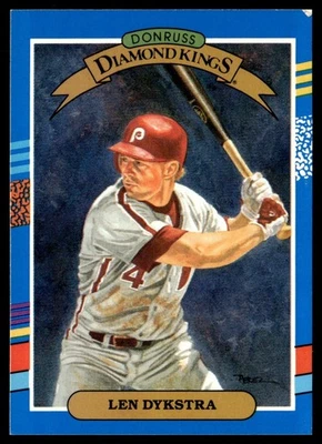 1991 Donruss Diamond Kings Lenny Dykstra Philadelphia Phillies #7 - Image 1 of 2