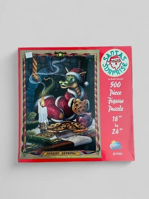 VTG Dragon Christmas Puzzle Santas Surprise Randal Spangler 500 Piece NEW SEALED - Image 1 of 4