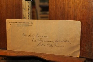 Vintage Louisville & Nashville L&N Empty Envelope Lake City Knoxville TN - Picture 1 of 2