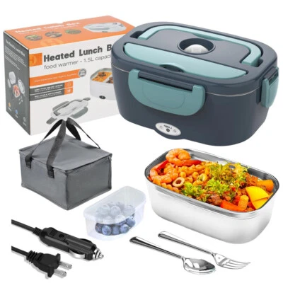 Fiambrera Eléctrica 60-80W Calentador de Alimentos, Fiambreras Calentadas Ultra Rápidas 3 en 1 para A Foto 1 de 4