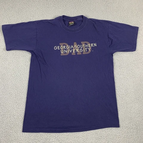 Vtg Georgia Southern Eagles Shirt Mens Large Blue Single Stitch USA Made 6136 Cover