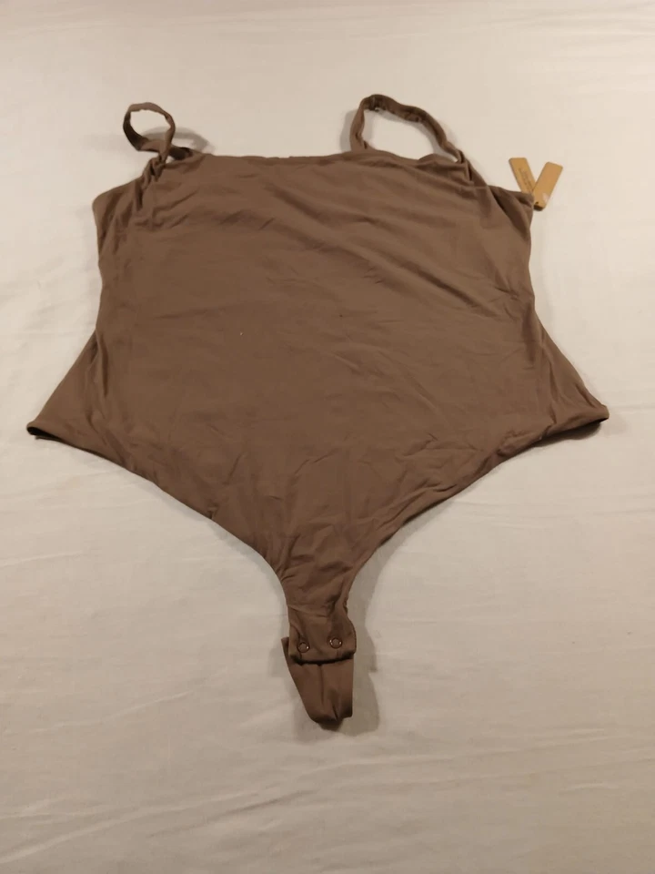 SKIMS Fits Everybody Cami Thong Bodysuit Women 3X Umber Stretch BS-SCN-0294 G76