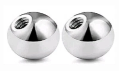 2PCS 16G 3MM Replacement Balls Nose lip labert Barbell Parts Body Piercing - Image 1 of 3
