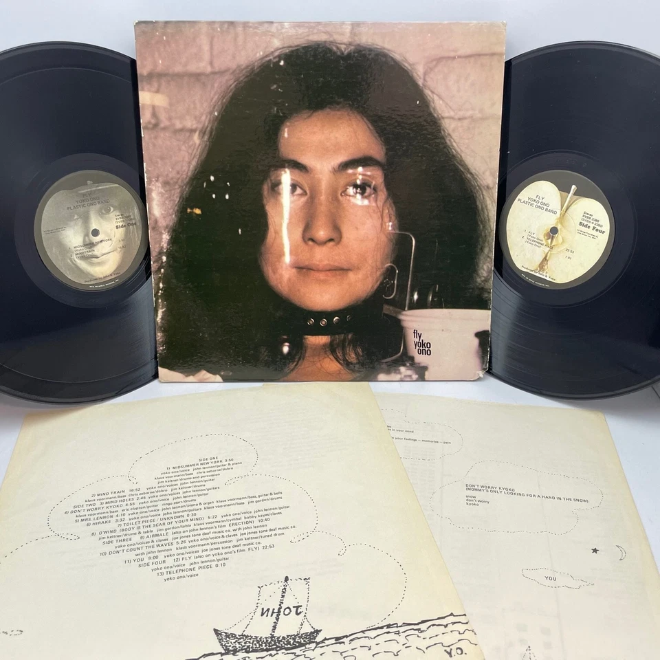 Yoko Ono ‎Fly  1971 Apple Original Vinyl Double LP Avantgarde Lennon Inners EX - Imagem 1 de 1