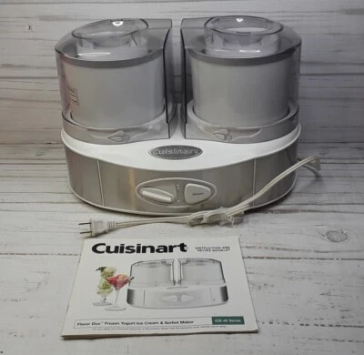 Cuisinart Dual Flavors Ice Cream Frozen Yogurt & Sorbet Maker ICE-40  - Image 1 of 4