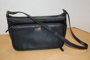 SCHWARZE VILLAGER-LIZ CLAIBORNE WEICHE SCHULTERTASCHE-MITTELGRÖSSE-EUC - Bild 1 von 12