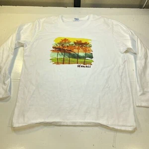 CAMISETAS HAWAII CRAZY SHIRTS Manga Larga CAMISETA Talla Mujer XXL Blanco/Olas de Surf - Imagen 1 de 5