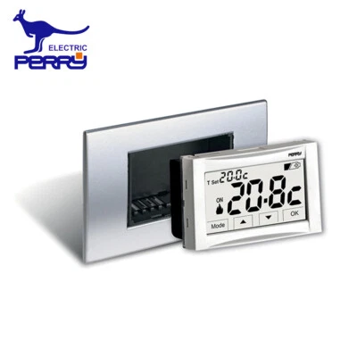 PERRY ELECTRIC Perry 1TITE542 - Termostato digitale 3V da incasso touch screen MOON SOFT TOUCH