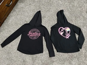 2 girls hoodies sz 8. Justice & SO brand - Picture 1 of 7