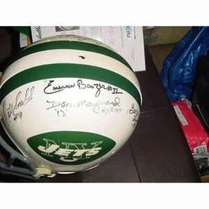 1968/1969 NY JETS team signed PROLINE game HELMET sb3 PSA/DNA loa JOE NAMATH +5 - Picture 1 of 11