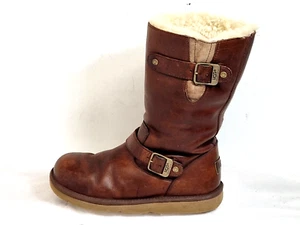 UGG Australia Kensington Damen Lammfell Stiefel Leder Braun UK 5,5 EU 38 - Bild 1 von 9