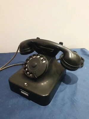 Telefono In Bachelite Nera Anni 50 SAFNAT Milano 1958 Da Collezione!!RARISSIMO! - Immagine 1 di 4