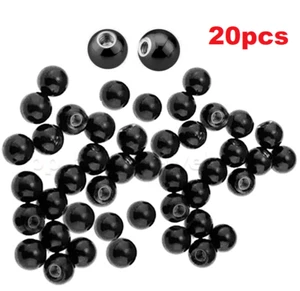 20pcs. Black Anodized Steel Threaded Ball for Barbell Horseshoe Labret Top Part - Picture 1 of 3