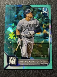 2022 Bowman Chrome #90 Aaron Judge SAPPHIRE AQUA /99 Yankees - Picture 1 of 2