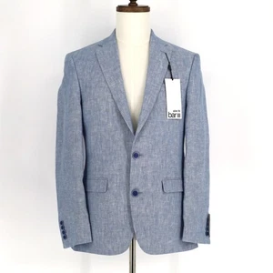 Bar III Men's Light Blue Linen Summer Casual Slim Formal Suit Jacket Size 36S - Picture 1 of 9