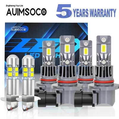 For GMC C1500 K1500 Sierra Cab Pickup 1990-1998 LED Headlight & Fog Lights Bulbs - Image 1 of 4