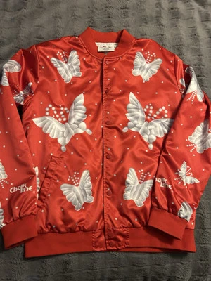 Chaqueta de satén Rick Flair Nature Boy línea de tiza WWF WWE roja XL lucha libre WCW Foto 1 de 3