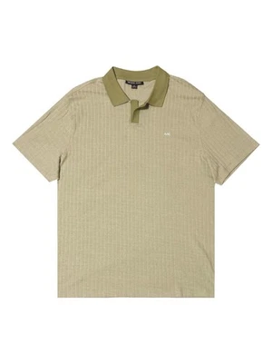 $98 Michael Kors Hombre Manga Corta Acanalado Polo Ligero Salvia, XL Foto 1 de 2