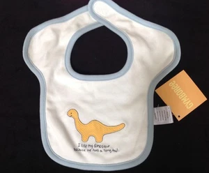 NUEVO CON ETIQUETAS De Colección Gymboree My Little Dinosaur Dino Azul Amarillo Bebé Niño Babero 0 3 6 12 m - Imagen 1 de 2