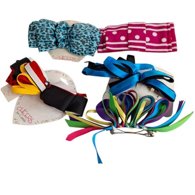 Lote De Colección Años 80 90 Colorido Lazo Barrette Retro Boho Rockabilly Accesorios para el Cabello Foto 1 de 4