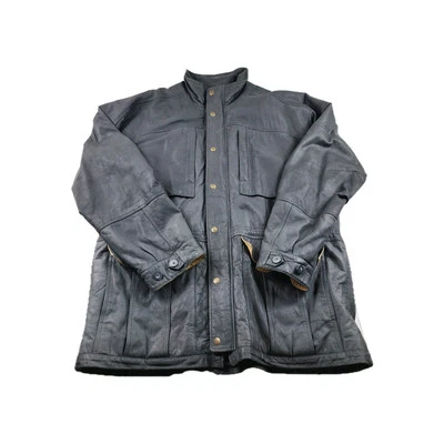 The Territory Ahead Men's Size XL -  Black Buckskin Leather Rancher Jacket Lined - Image 1 of 4