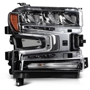 Front Right For 2019-2022 Chevy Silverado 1500 Headlights w/ Halogen Signal Bar - Picture 1 of 9