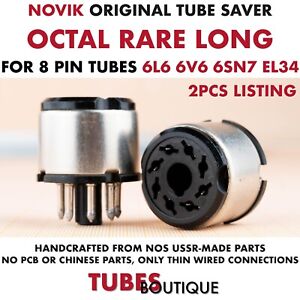 Novik Octal 8 Pin Tube Socket Saver RARE LONG For 6L6 6V6 6SN7 EL34 Tubes 2p