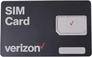 CARTE NANO VERIZON NEUVE AUTHENTIQUE OEM CDMA 4GLTE PRÉPAYÉE OU CONTRACTUELLE SIM TRIPBLECUT - Photo 1 sur 1