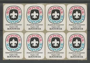 US Boy Scout BoyPower ManPower labels sheets of 8 - Picture 1 of 1