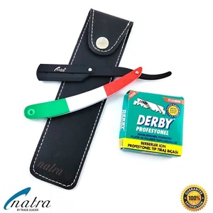 Rasiermesser + 100 DERBY Professional Rasierklingen Rasierer Rasur Italien - Picture 1 of 7