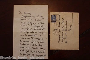 ✒ L.A.S. + ca. Carlo COCCIOLI italienischer Schriftsteller Manuel VALLS in JP Rocher 1954 - Bild 1 von 2