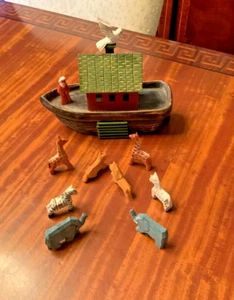 Vintage Lord & Taylor Noah's Ark Wooden  8.5” Animals Noah Dove - Picture 1 of 8