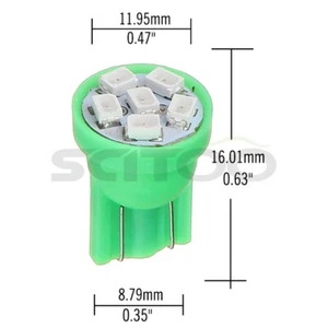 50X T10-6-3020-SMD-Green LED Bulbs Instrument Panel Light For Land Rover Mini - Picture 1 of 7