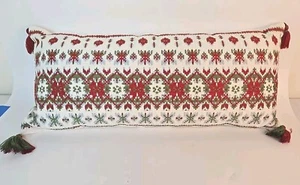 Threshold Embroidered Decorative Throw Pillow Threshold 26" Toss Lumber - Picture 1 of 5