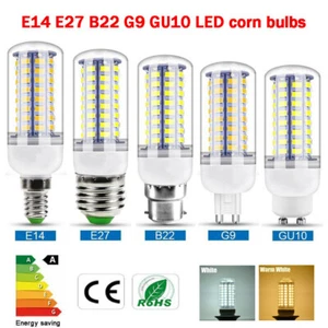 2835 LED Bulb E14 E27 GU10 G9 Corn Lights SMD 220V-240V chips Lamp Lighting - Picture 1 of 15