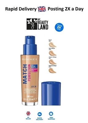Rimmel Match Perfection 24HR Hydrating Foundation, 30ml, SPF20 *SEALED* - Choose — 第 1/4 张图片