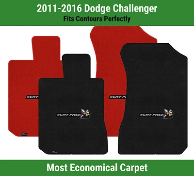 Alfombrillas delanteras Lloyd Velourtex para Dodge Challenger '11-16 con Scatpack con abeja Foto 1 de 4