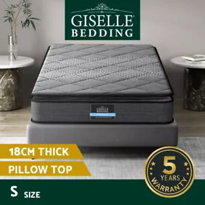 Giselle Bedding 18cm Mattress Pillow Top Bed Bonnell Spring Medium Firm Single - Picture 1 of 8