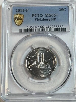 2011 P  PCGS MS66+ Vicksburg Quarter Gold Shield - Image 1 of 2