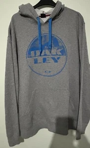 OAKLEY Mens Graphic Hoodie Jumper XL Grey Cotton - Picture 1 of 9