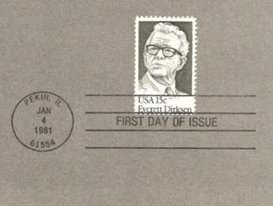 USPS First Day Cover FDC Souvenir Sheet Everett Dirkson Stamp Scott #1874 - Picture 1 of 2