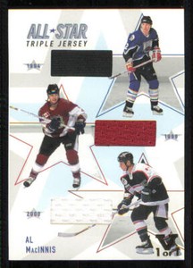 2002-03 BAP Memorabilia All-Star Triple Jerseys #ASTJ13 Al MacInnis 1/1 *#/50